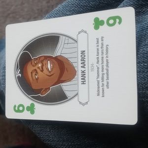 RARE FAMOUS AFRICAN AMERICAN IN HISTORY HANK AARON PLAYING CARD
